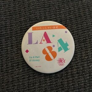 1984 Los Angeles Olympics button